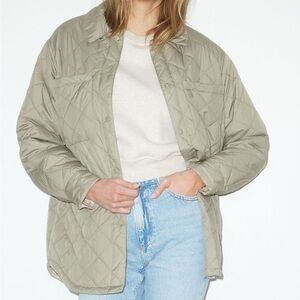 Dynamite Quilted Jacket in Olive Green